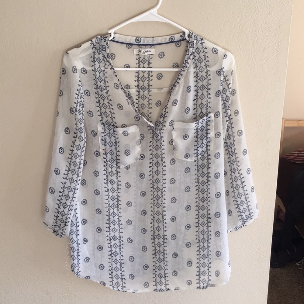 3/4 sleeve blouse